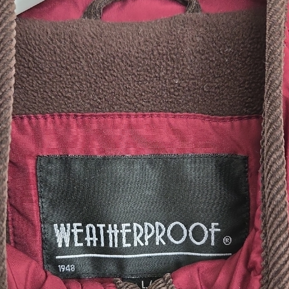 Weatherproof 1948 Women's Quilted Burgundy Vest Size L - Picture 2 of 13